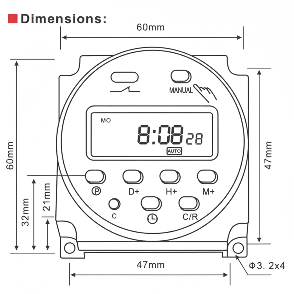 GTHURCS 220V 110V 24V 12V CN101A Timer Switch Digital LCD Power Timer Programmable Time Switch Relay 16A high quality CN101