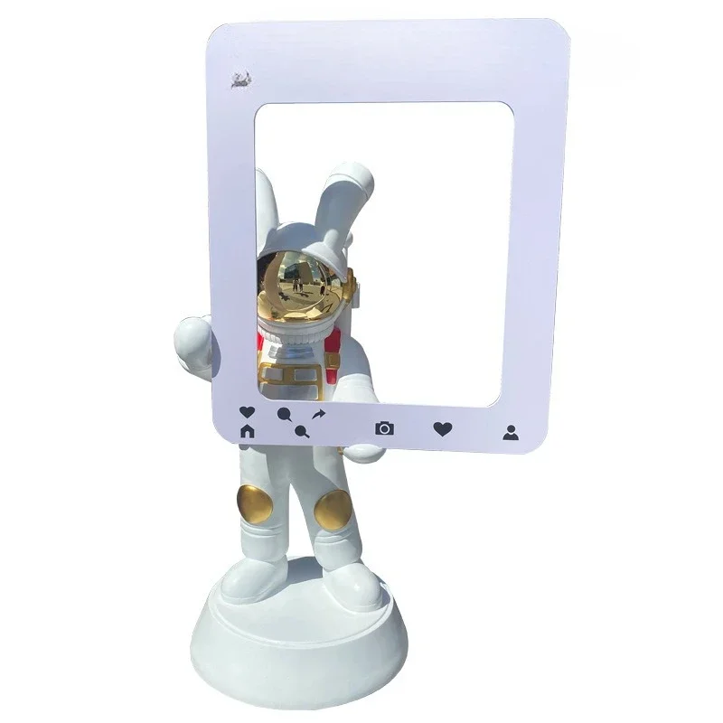 

Space rabbit, cartoon, fiberglass, sculpture, living room, floor, ornament, model room