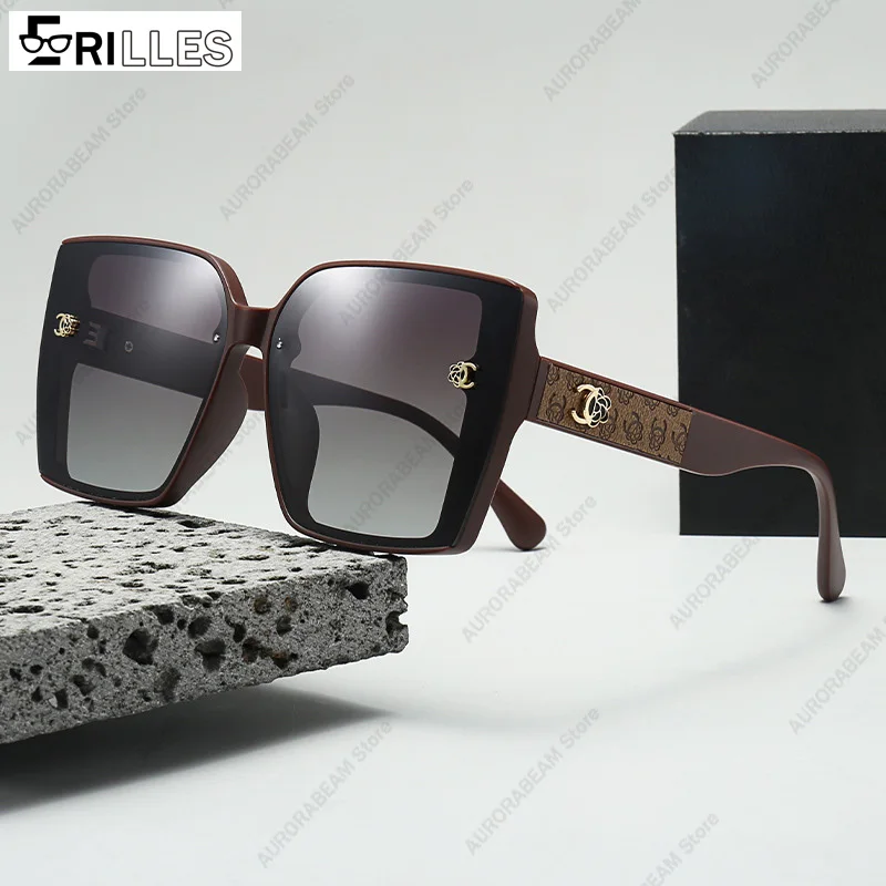 Polarized Oversized Sunglasses Ladies, TAC Lens Anti-Glare, Square Shape UV400, for Street Style and Driving, 2025 New Trendy image 2