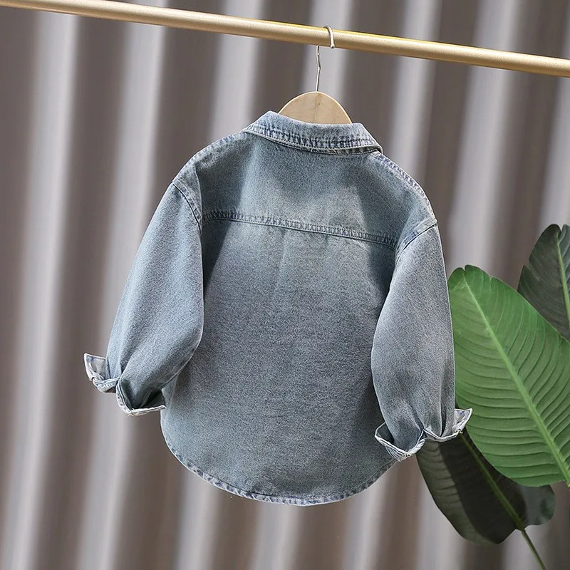 سترة أطفال ريترو y2k من قماش الدنيم مع حروف للأطفال الرضع في أمريكا ملابس الشارع العصرية معطف جينز للأطفال الصغار ملابس كاجوال