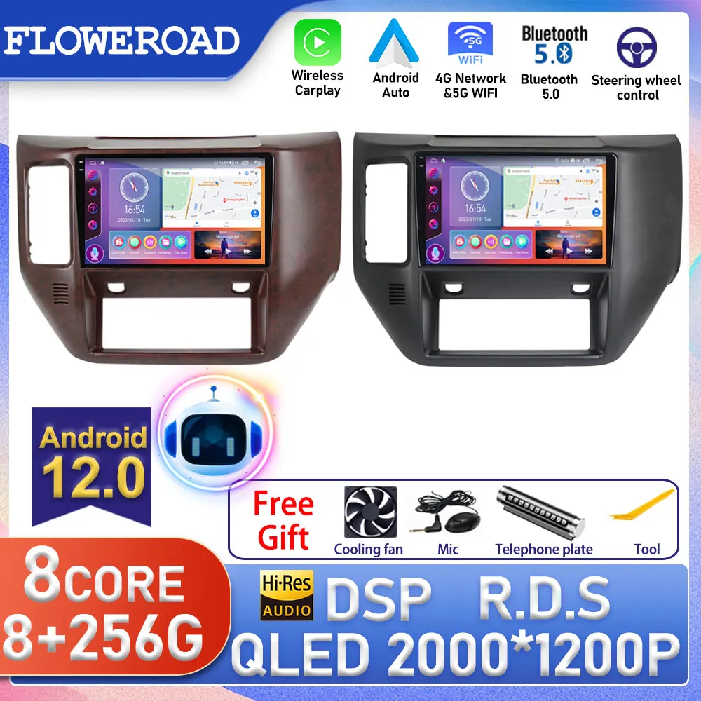 QLED Screen Android For Nissan Patrol V 5 Y61 2004 - 2021 Car Radio Stereo Multimedia Video Player Navigation GPS No 2Din DVD TV