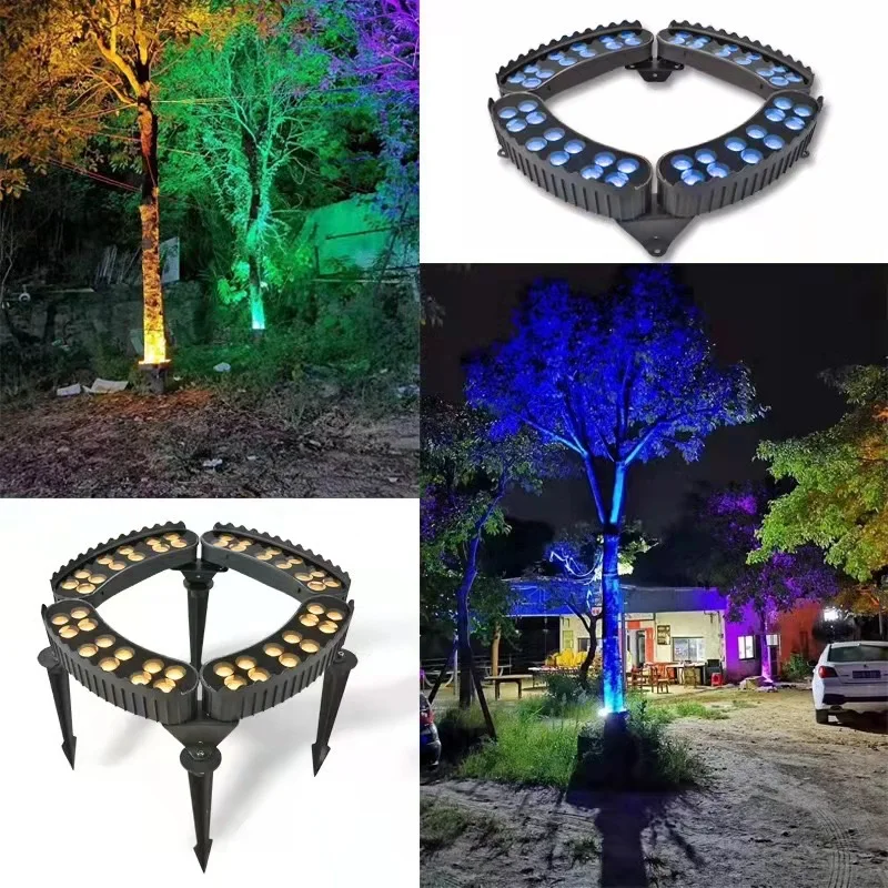 Diode Tree Holding Light Outdoor dmx512 12W 48W RGB Color Garden Spotlight Landscape Lighting IP65 Aluminum Light Emitting