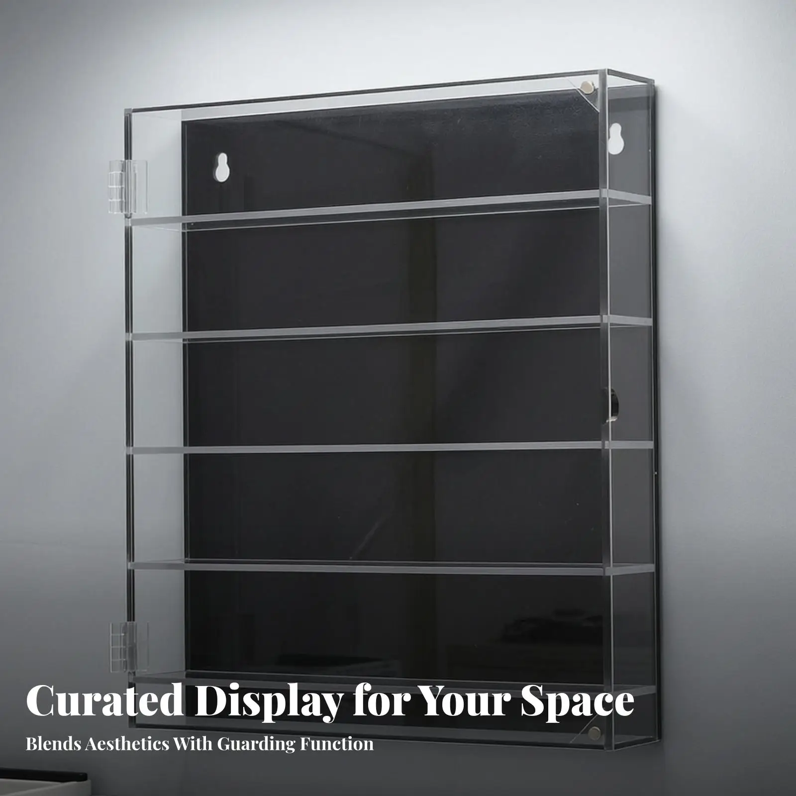 Acrylic Display Case with Shelves Space-Saving for Collectors, Hobbyists