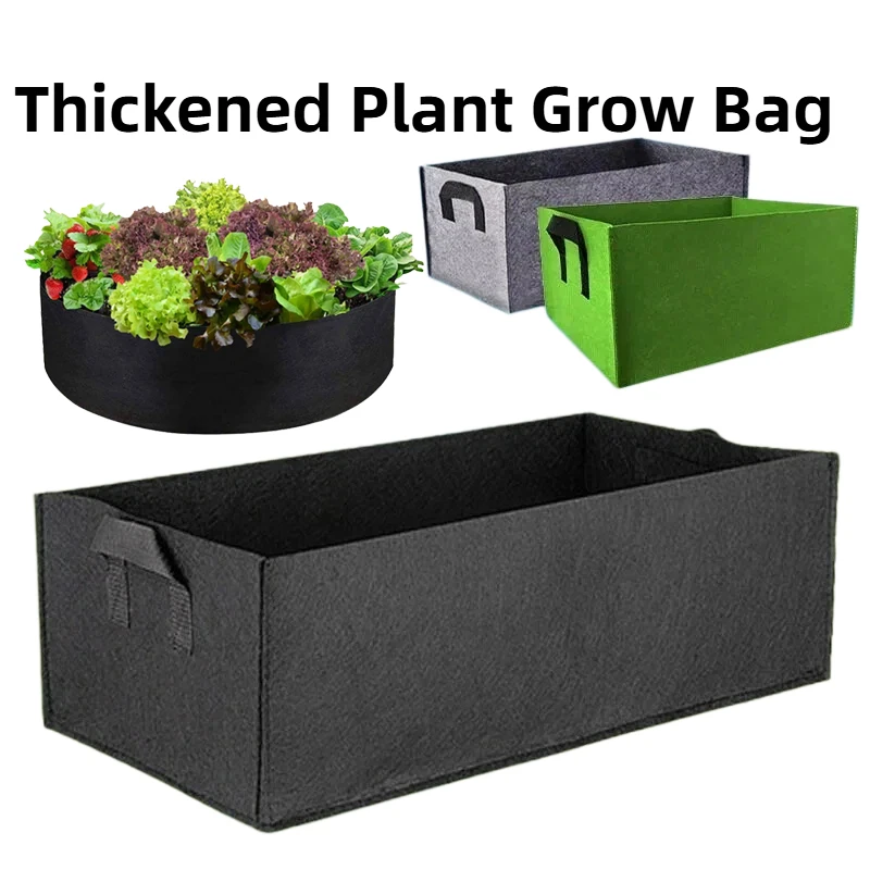 120x60x20cm Rectangle Garden Grow Bed Bags Fabric Raised Planting Bed  for Potato Tomato Herbs Flowers and Vegetables