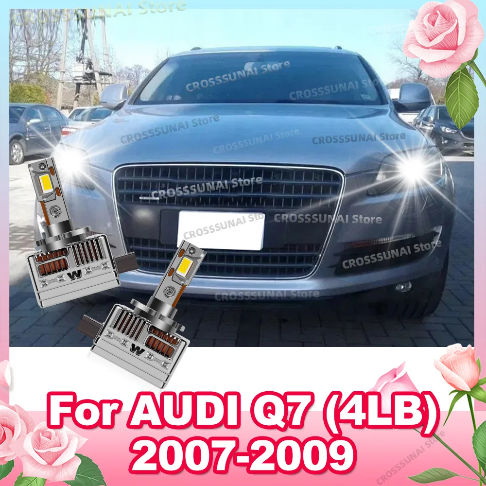 

Автомобильные светодиодные лампы для фар Canbus HID Turbo, авто лампа Plug & Play 1:1, замена для AUDI Q7 4LB 2007 2008 2009