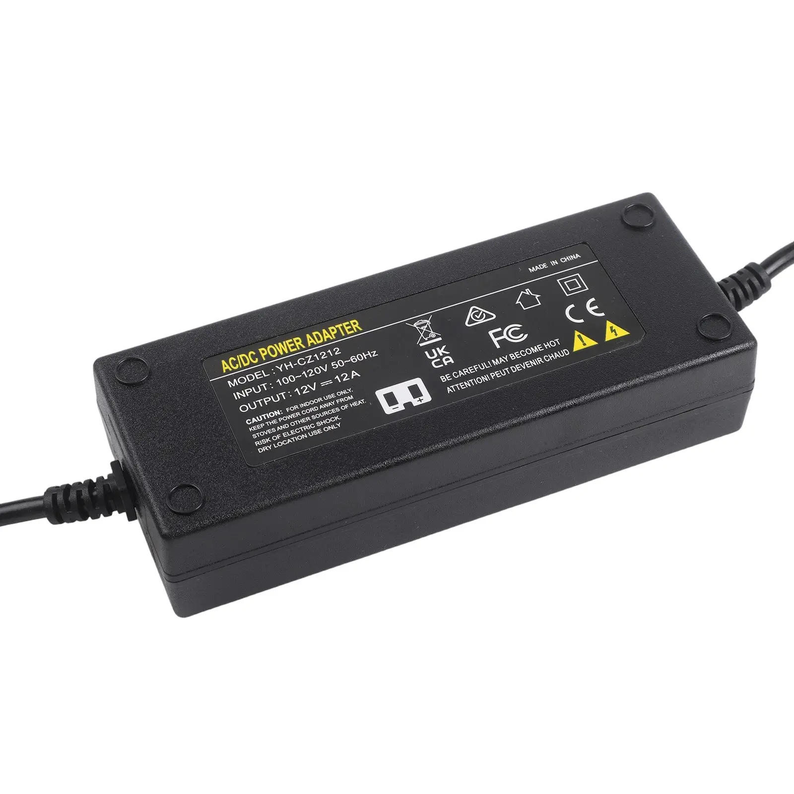 Black 12V Diesel Heater Power Adapter 110V 220V AC To DC 12V 25A Converter For RV Trailer Garage Workshop Heating Tool