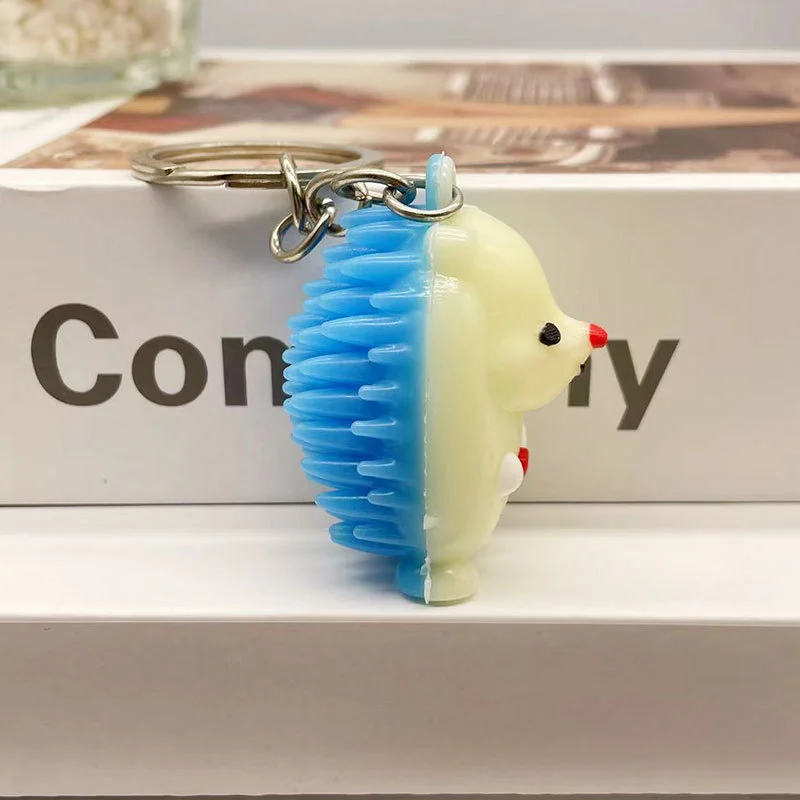 Mini Hedgehog Keychain Soft, Smooth, Key Chain Fidget Toys for Stress Relief, Perfect Sensory Toy Tactile, Calming, Relaxing