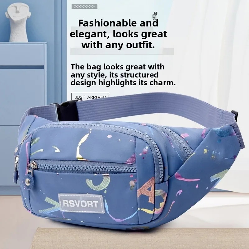 

Повседневная спортивная поясная сумка из ткани Оксфорд, тонкая уличная сумка для мобильного телефона, женская поясная сумка, легкая дорожная сумка, Flying Blue Valley