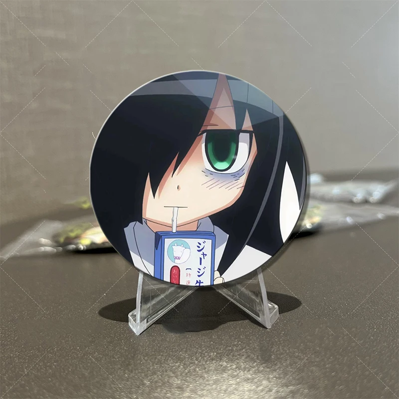 58mmWatamote Tomoko Kuroki Backrooms Button Pin Cute Anime Character Cartoon Brooch Badge