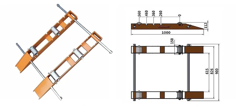 Drum Roller Fiber-optic Cable Laying Stand Cable Drum Roller Stand