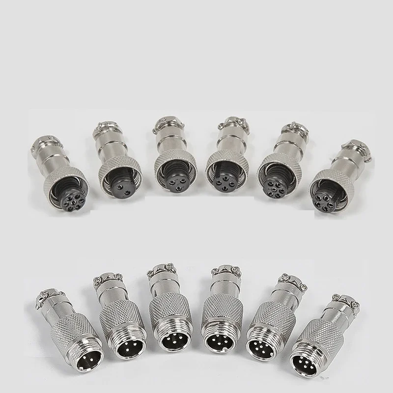 GX12 Aviation Connector 2/3/4/5/6/7 Pin M12 Threaded M/F Plug Socket for Heavy Machinery RS765