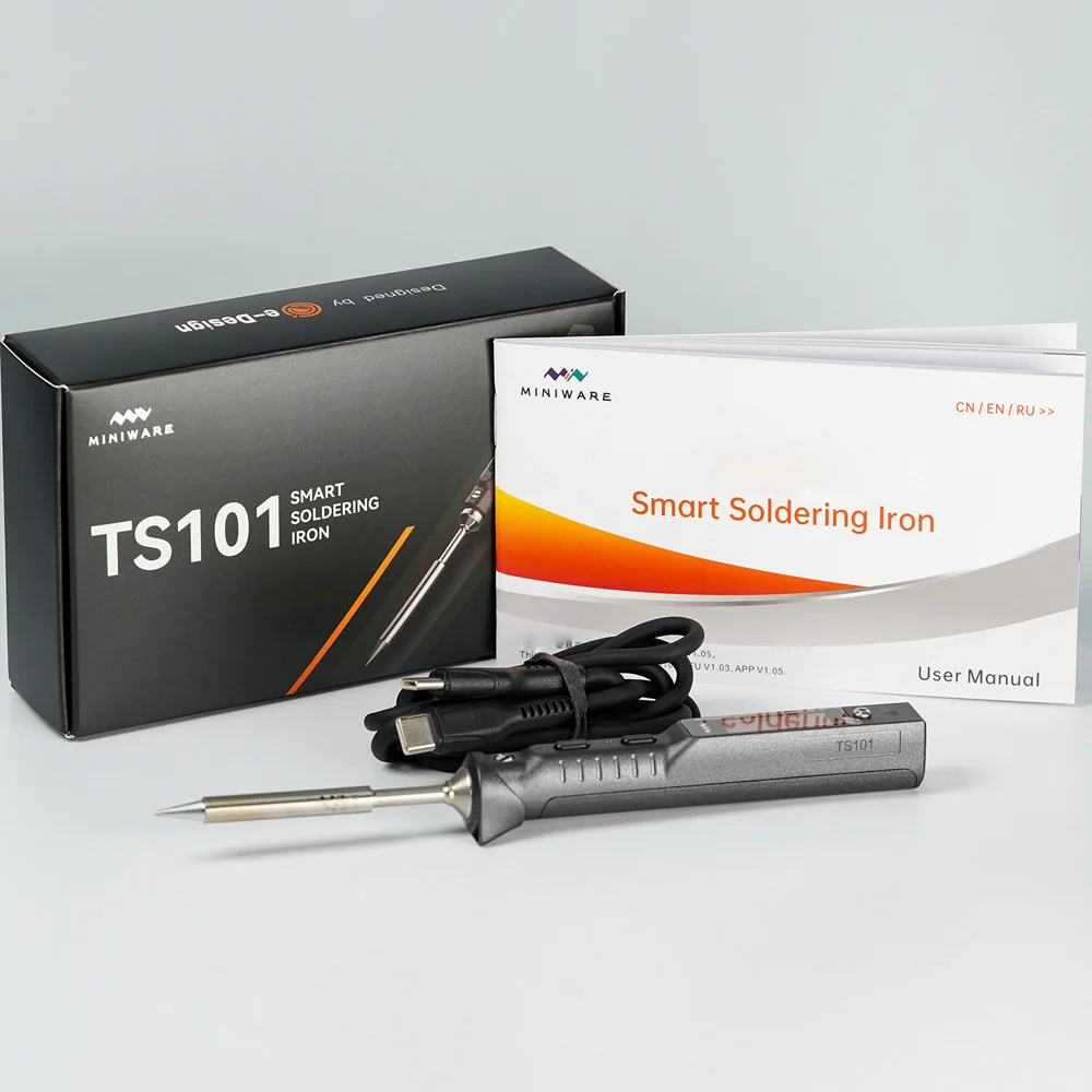 Original TS101 Electric Soldering Iron Adjustable Temperature USB Portable Digital Welding Station 65W Mini TS100 Upgraded