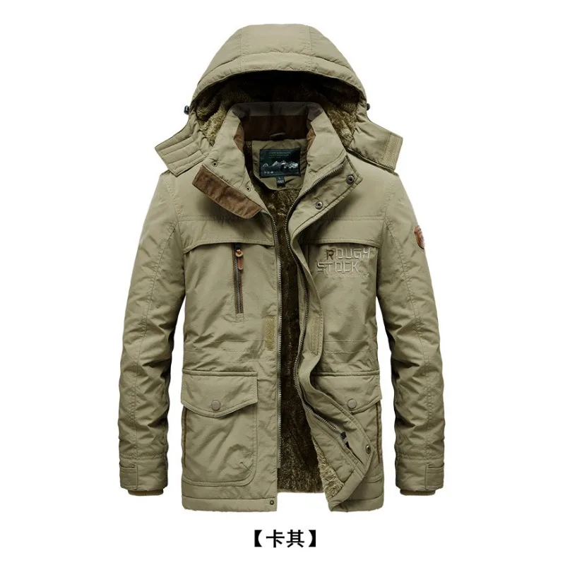 Imagem -05 - Cabolsas Impermeáveis para Homens Cabolsas Parka Impermeáveis Boné Destacável Forro de lã Quente Outwear de Acampamento ao ar Livre Caminhadas de Inverno