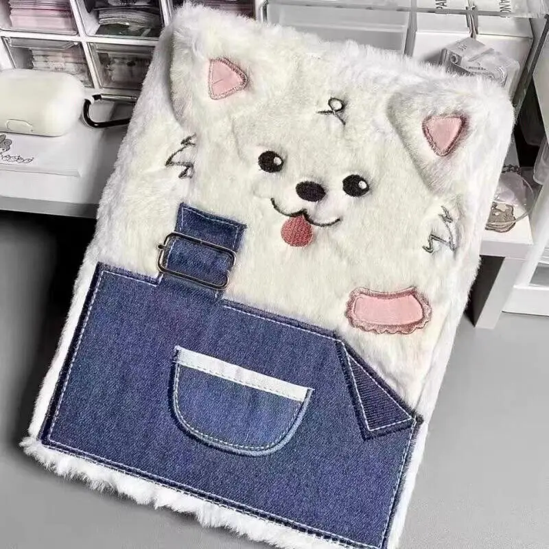 A5 Cute Samoyed Plush Photo Album Binder Idol Kpop Photocard Collection Book Paper Binder Photocard Holder Home Decor