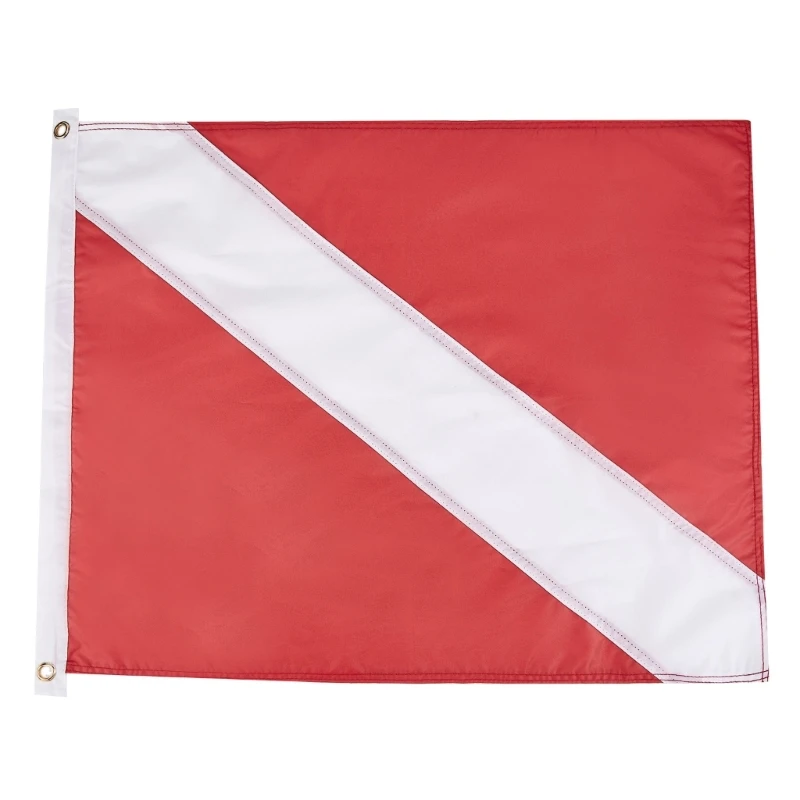 Heavy Duty International Dive Flags Divers Down Boats Flags Nylon Diving Flags for Diving Spearfishing Freediving