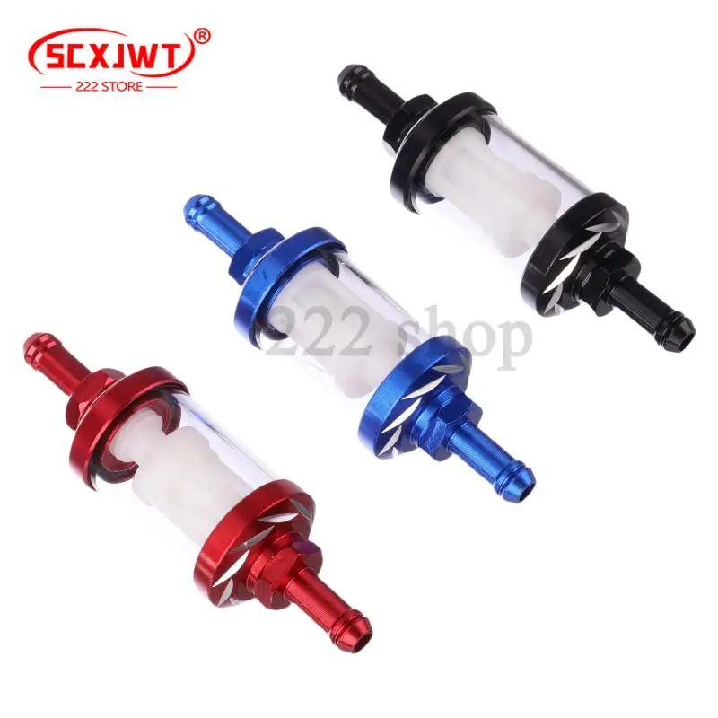 

8 мм алюминиевый сплав с ЧПУ, стекло, газовое топливо, бензиновый масляный фильтр для мотокросса, грязевой питбайк, квадроцикл, багги, квадроцикл, детали мотоцикла