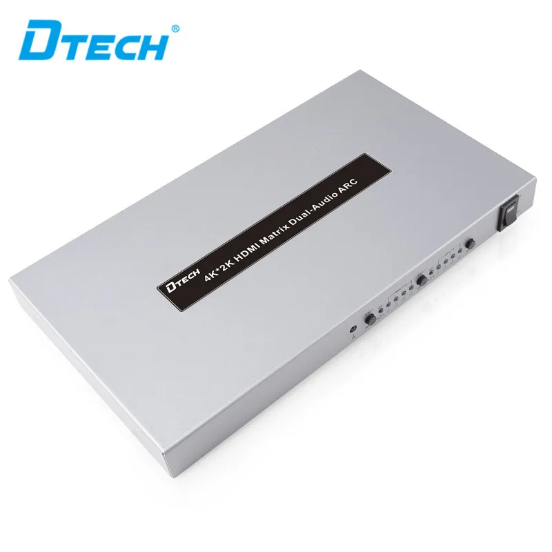 DTECH 3840 * 2160@60Hz  340MHz 4X2 Hub 4k Splitter hdmi matrix Switcher for TV Box Multimedia