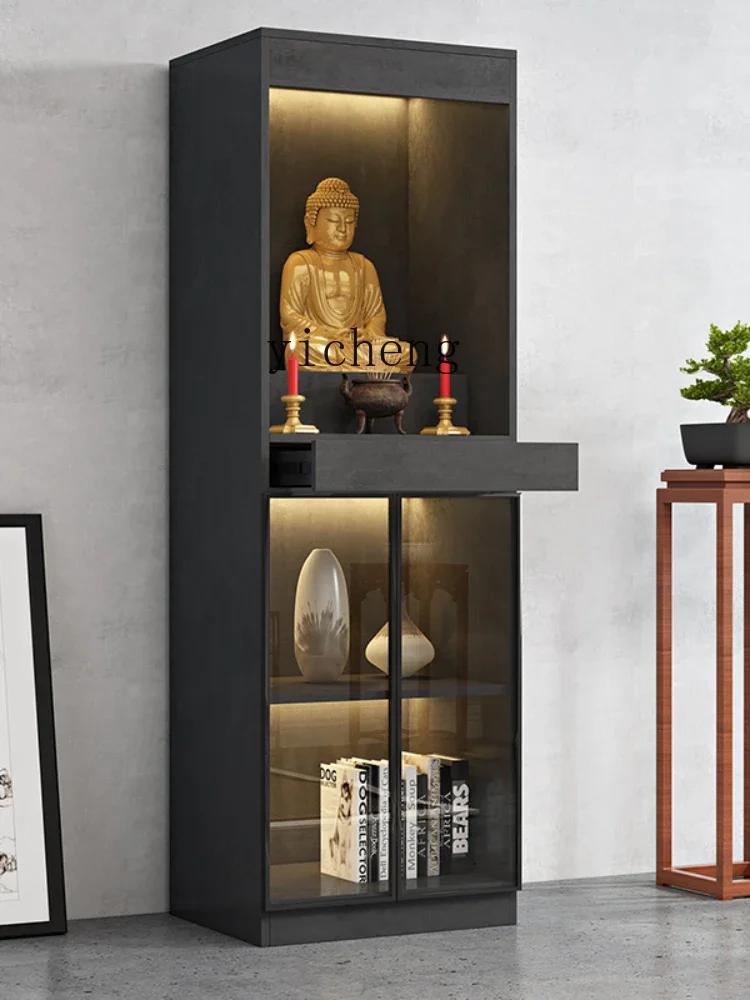 YY Buddha Niche Clothes Closet Household Minimalist Altar Altar Statue Cabinet Buddha Cabinet