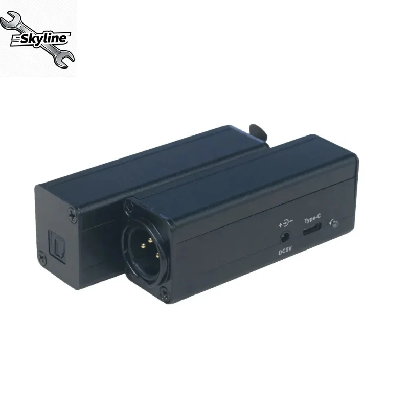 Fiber Optic SPDIF To AES Level XLR Port For CD DAC DAT Machine Recording Digital Active Digital Monitor Speakers