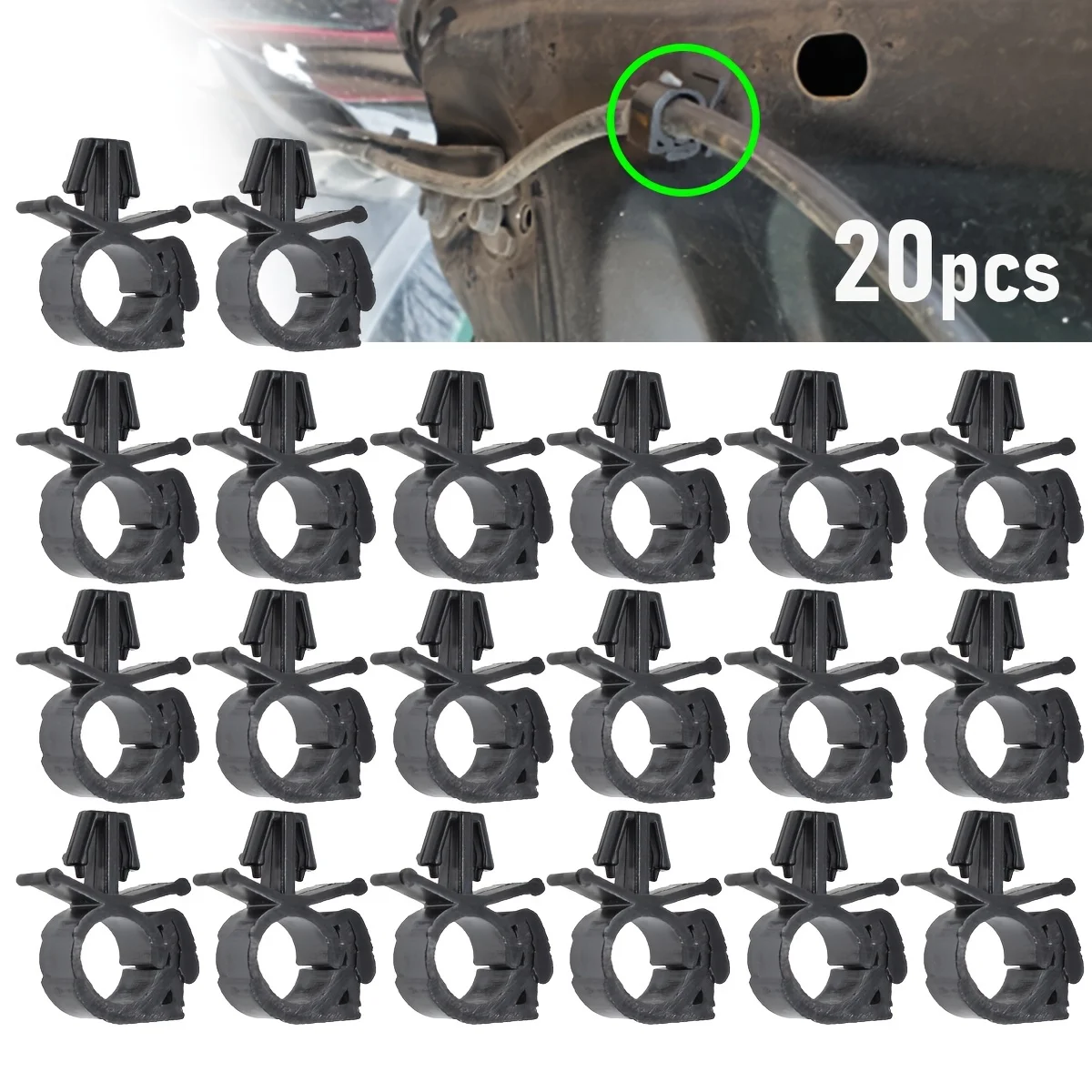 100pc Car Wiring Harness Fastener Route Fixed Retainer Clip Corrugated Pipe Tie Wrap Cable Clamp Oil Pipe Beam Line Hose Bracket