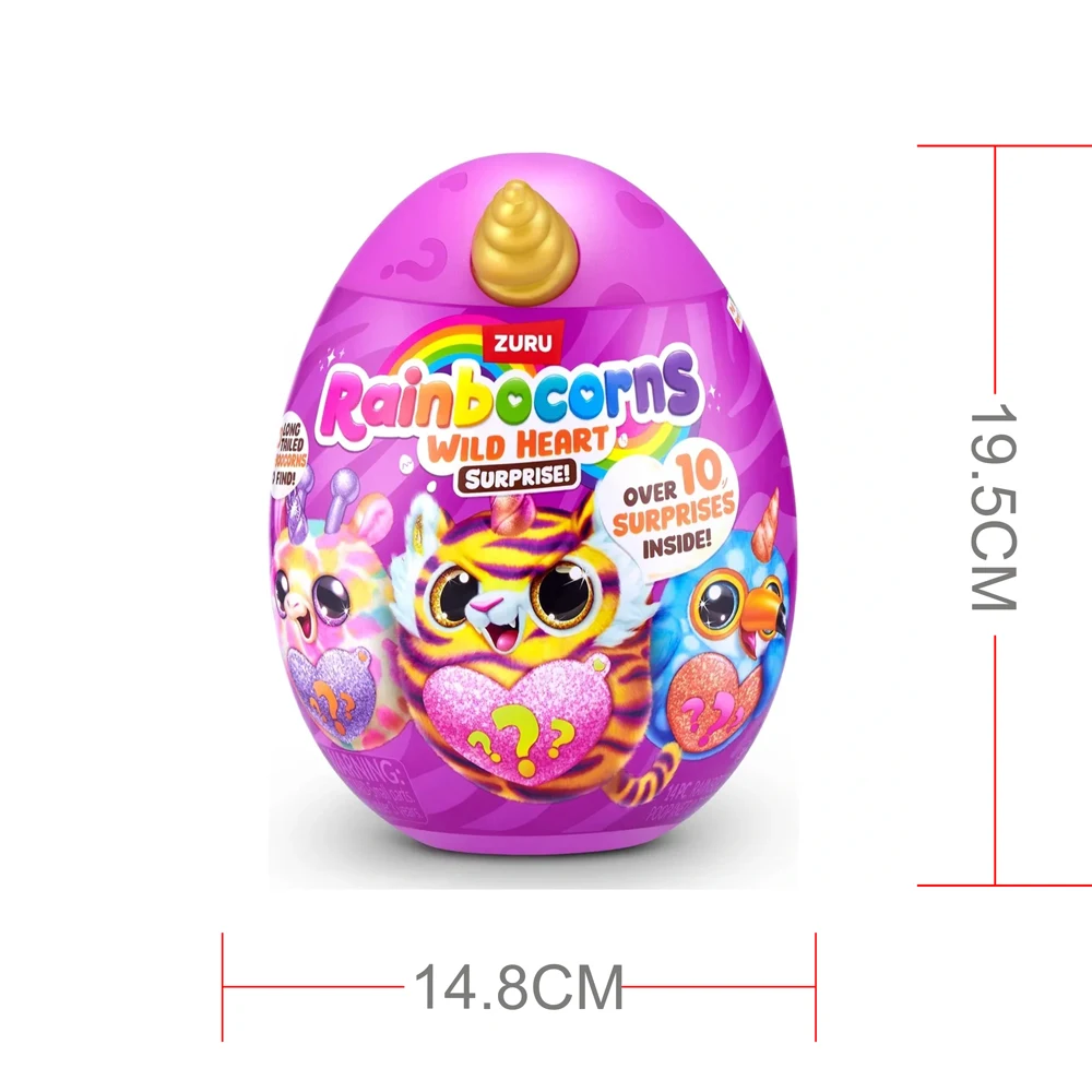 Zuru Rainbocorns مفاجأة البرية القلب مفاجأة سر الأصلي لطيف ألعاب من نسيج مخملي الماركات الصغيرة لعبة هدايا للأطفال يونيكورن اللعب