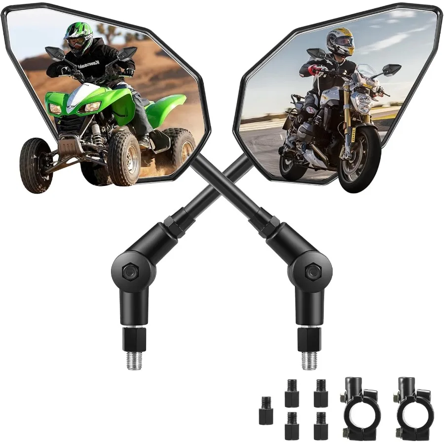 

Universal Rearview Motorcycle End Bar Mirror for Handlebar End Side Rear View Mirrors Compatible with Most Motorcycles Ebikes S