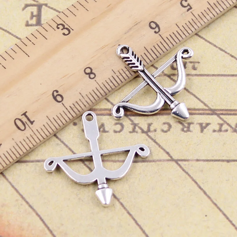 30pcs Charms Crossbow 26x25mm Tibetan Silver Color Pendants Antique Jewelry Making DIY Handmade Craft