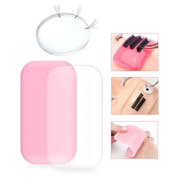 Eyelash Extension Forehead Sticker Silicone Pad Pink Clear Gel Pad Graft Lashes Tray Stand Pallet Pad Holder Makeup Tools