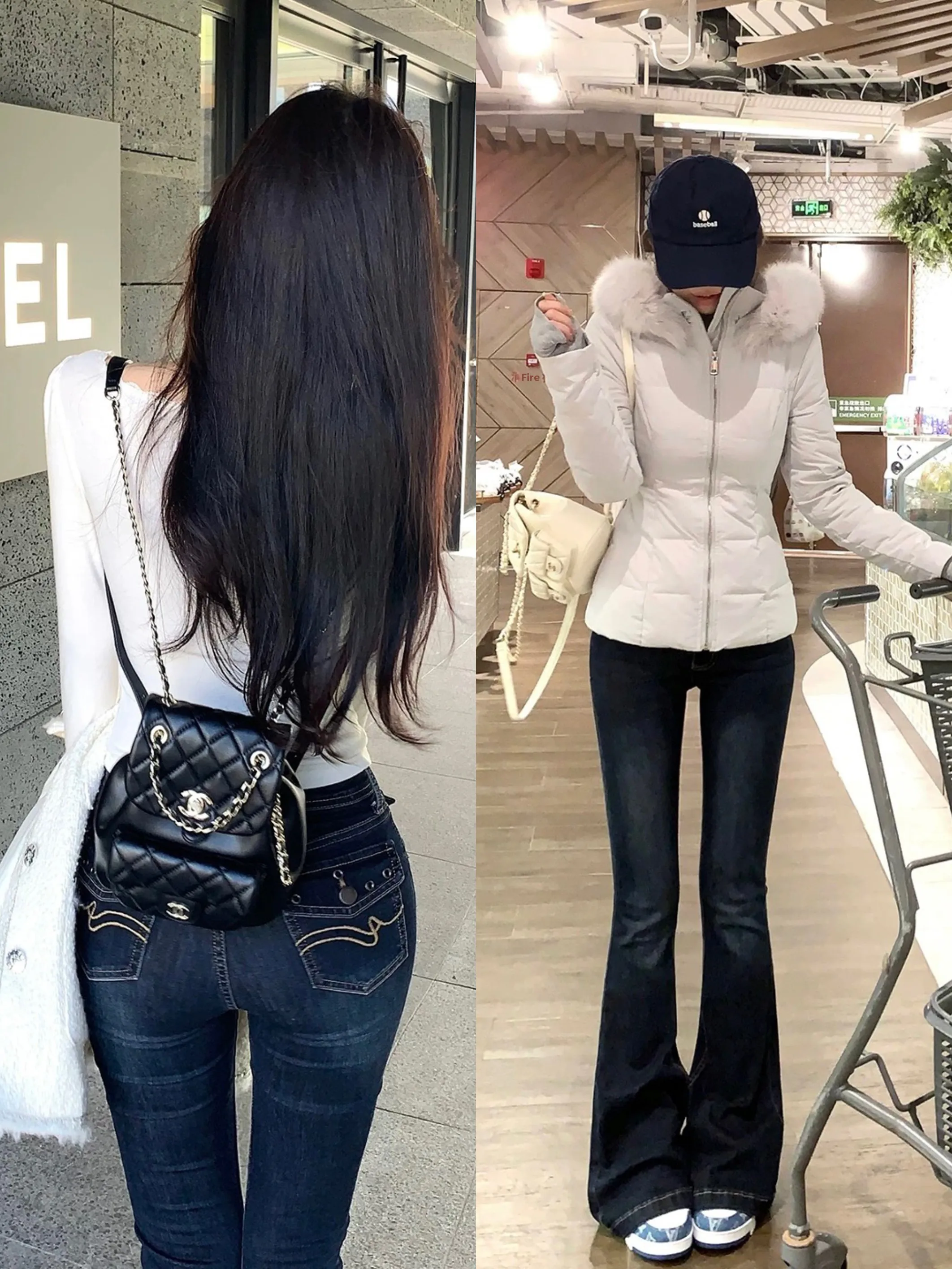 

High Waist Embroidered Butt Lifting Sexy Girl Sle Denim Pants Women's Slim Fit Elastic Slimming Micro Flared Long Trousers