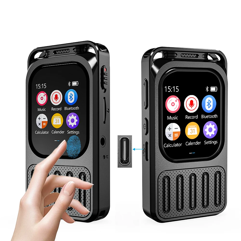 

Telele V78 Touch Screen Digital Audio Voice Recorder 1200mAH Battery Capacity Support 79Hours Recording E-book MP3 Music Player