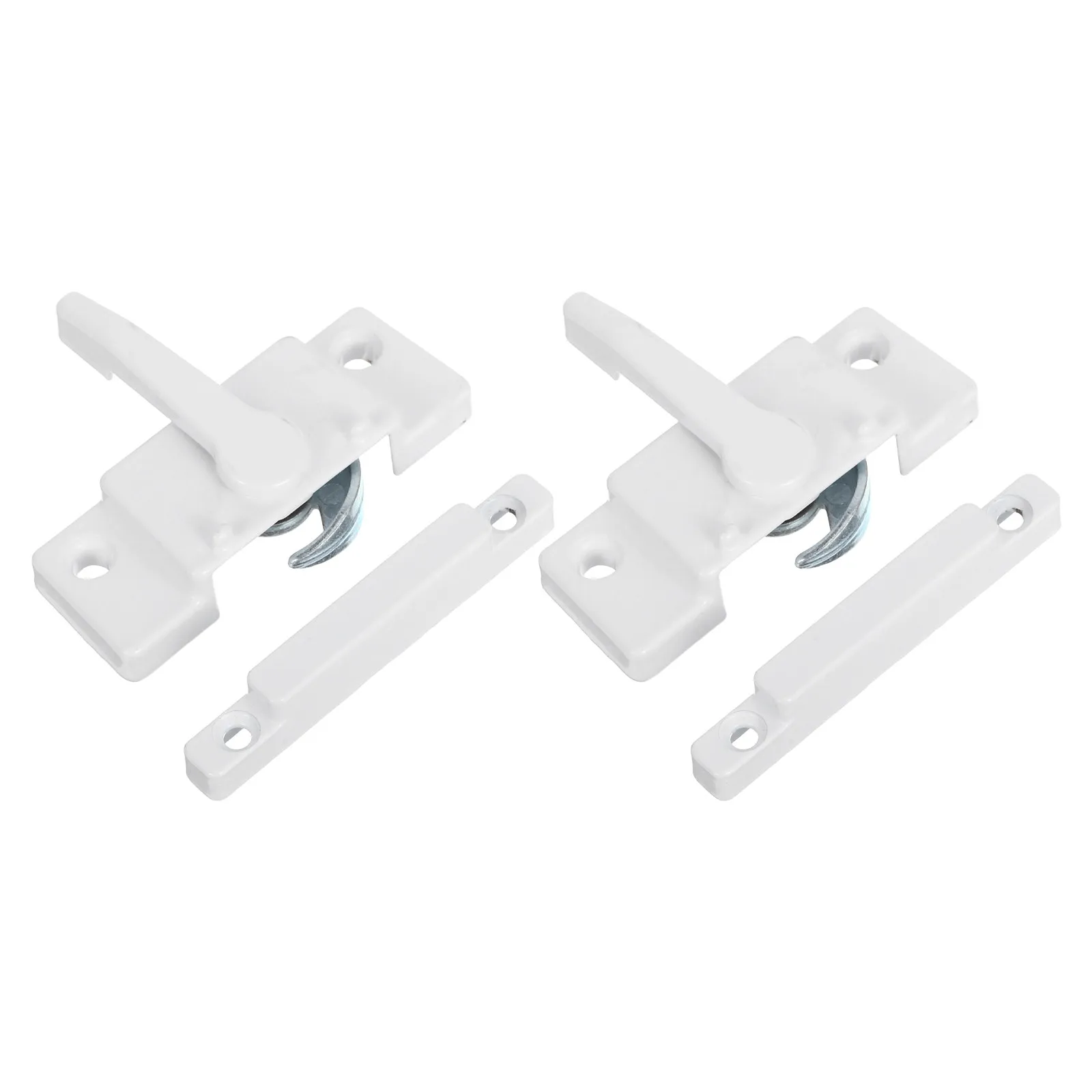 2Pair Heavy Duty Sash Window Locks for Old Style Windows Left Right Compatible White Side Hole Sliding Door Lock