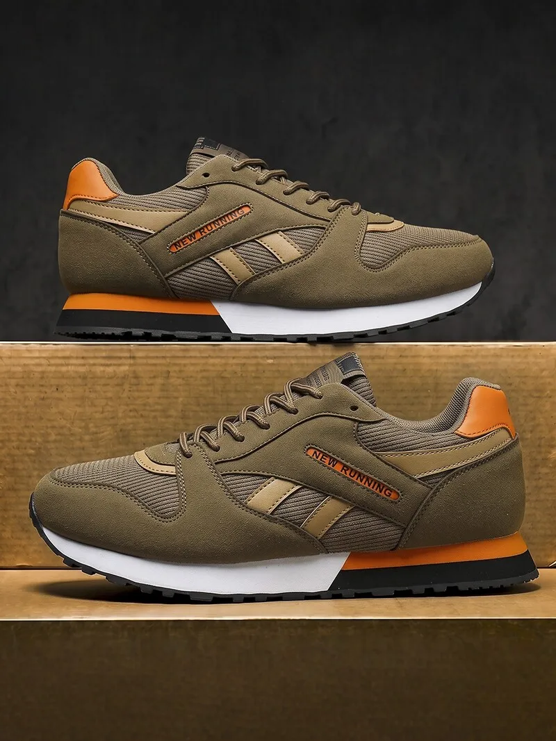 Agam Men's Running Shoes Mesh Sporty Casual Trendy Slip-On round Toe Anti-Slip Indoor Outdoor Fall Season 2026 New Model