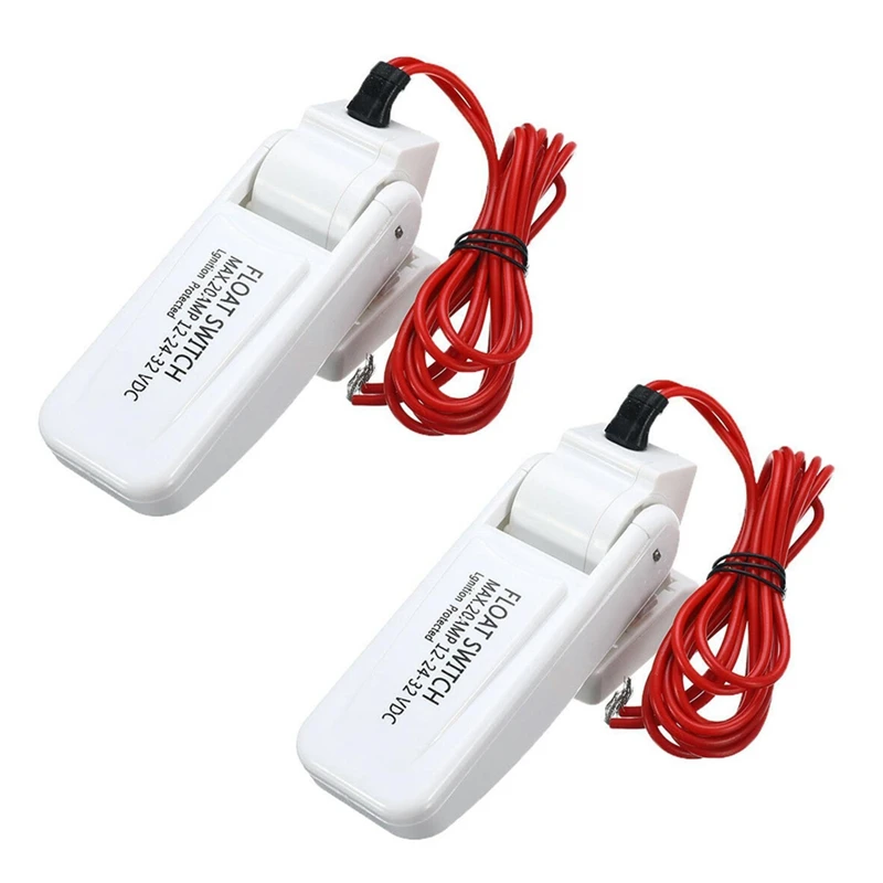 2X Bilge Pump Float Switch Automatic 12V 24V Or 32V For Boat Yacht Caravan Camping Marine Fishing Water Pump Auto ON/OFF