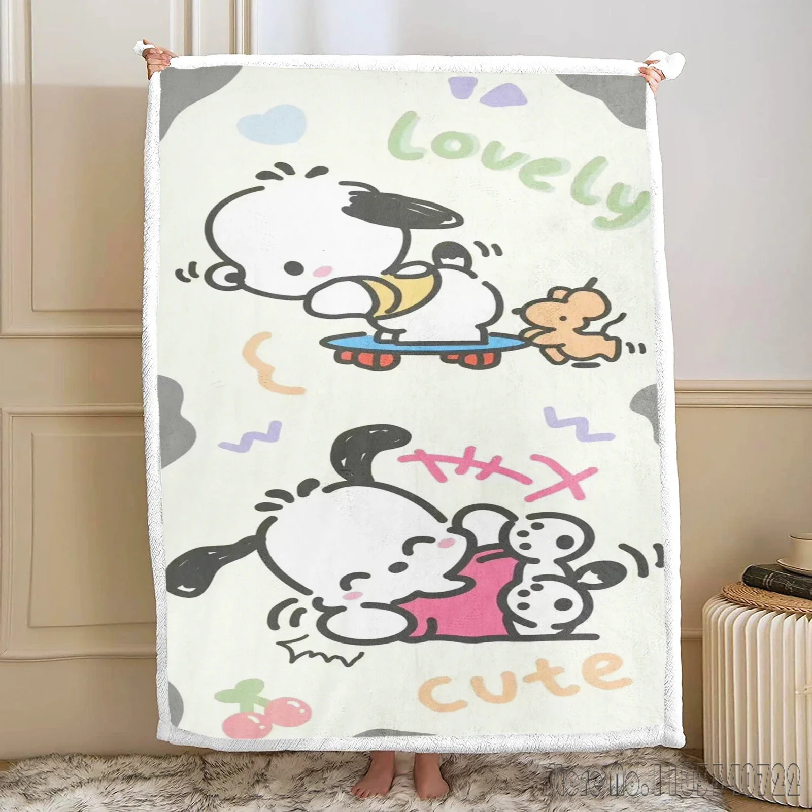 Pacha Dog Cartoon Weighted Blankets for Children Sanrio Fluffy Throws King Size Luxury Winter Gifts for Girls and Boys Grade A