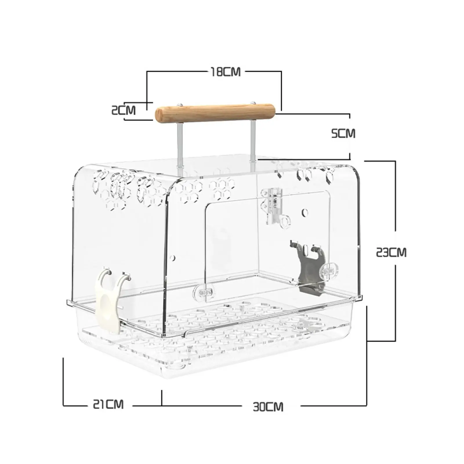 Imagem -06 - Lightpeso Bird Cage Acrílico para Papagaios Canários Bird Carrier Villa