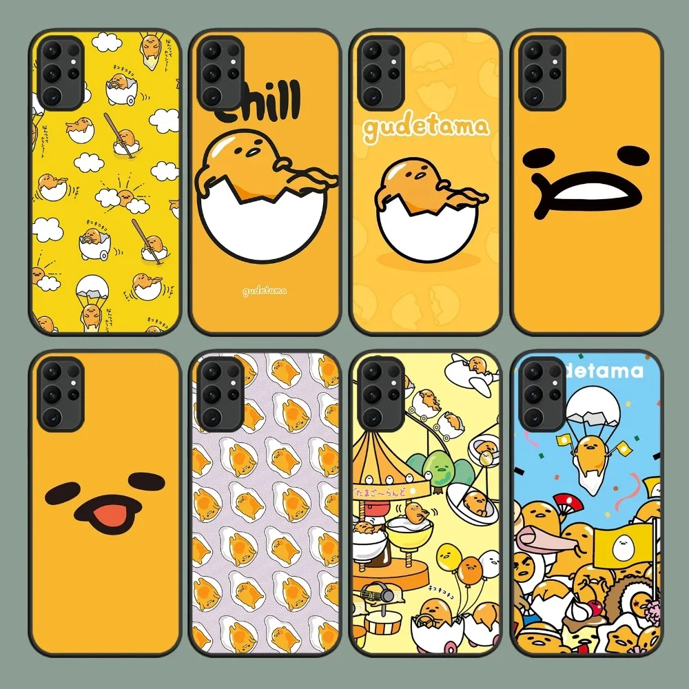 MINISO Sanrio Cute G-GUDETAMA Phone Case For Samsung Galaxy S24 S22 S23 S30 Note 20 10 Plus Lite FE ULTRA Shell