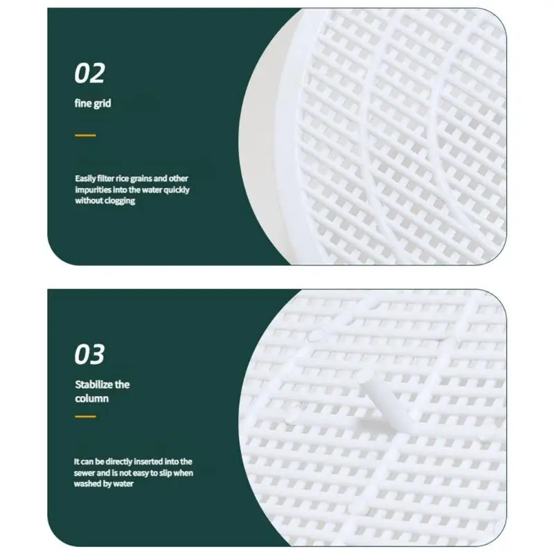 y1ud 6pcs دش قابلة لإعادة الاستخدام استنزاف الشعر الماسك شاشة شبكة مضادة #3