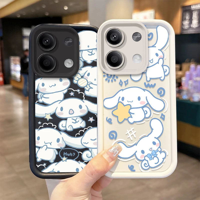 Sanrio Cinnamoroll Silicone Case for Xiaomi Redmi Note 13 12 Pro Plus 4G 5G 13C 12C Turbo 11 11S 10 10S 9 10A 10C 9C A2 A1 Cover