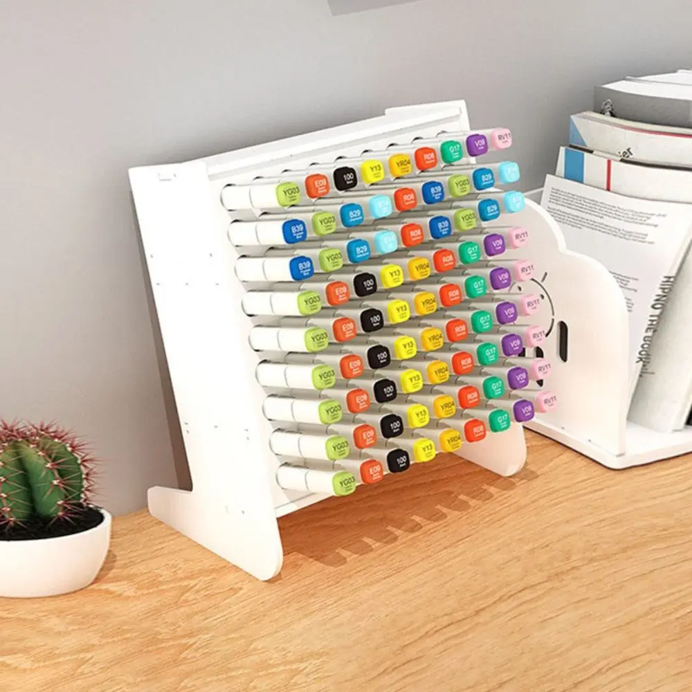 Durable Multifunctional Diagonal Plug-in Pen Holder Desktop Kindergarten Children's Storage Rack Pen Container