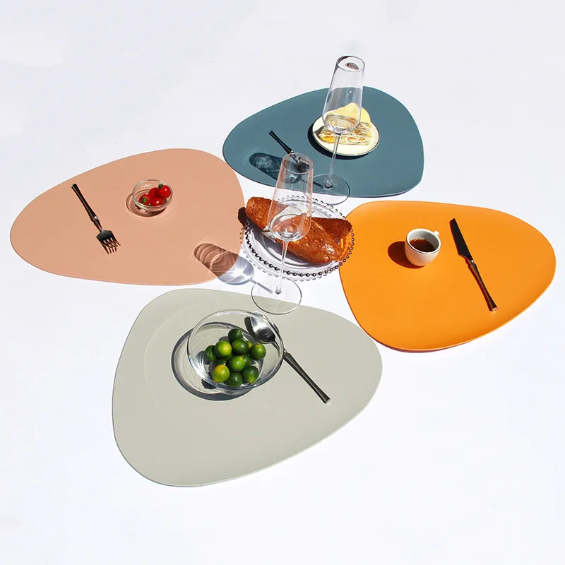 

2/3/4PCS Tableware Pad Placemat Table Mat Heat Insulation PU Leather Bowl Coaster Kitchen Non-Slip