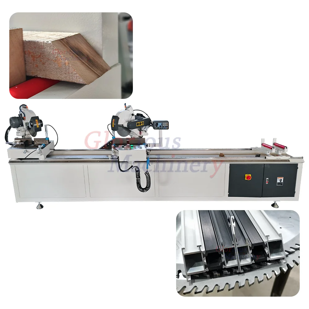 

Automatic 12 Inch Cutter 45 90 Degree Cutting Angles PLC Components for PVC UPVC Window Door Aluminum Profile Cutting Machine