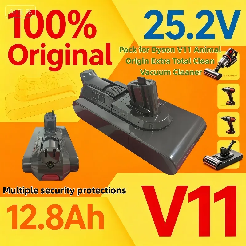 100% Original 25.2V 12.8Ah lpega Battery Pack Fit SV15 V11 Absolute Cordless Vacuum Cleaner V11 Lithium‑ion Battery