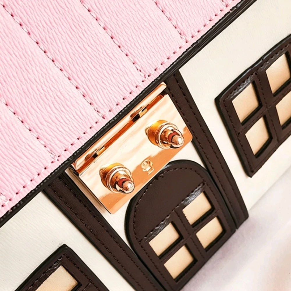 Ladies' new creative single shoulder crossbody bag versatile house style crossbody bag fashion color blocked small square bag view 3