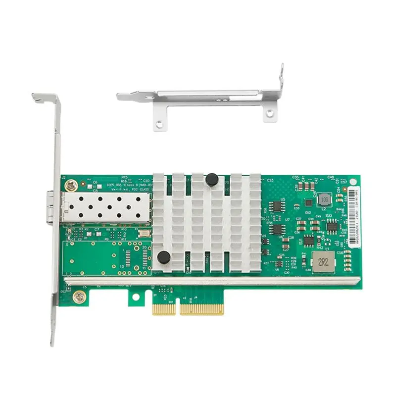 Pcie X4 Single Port 10G SFP+ Network Card X520-DA1 82599EN 10Gbe NBBASE-T NIC Fiber Adapter For Windows Linux Servers
