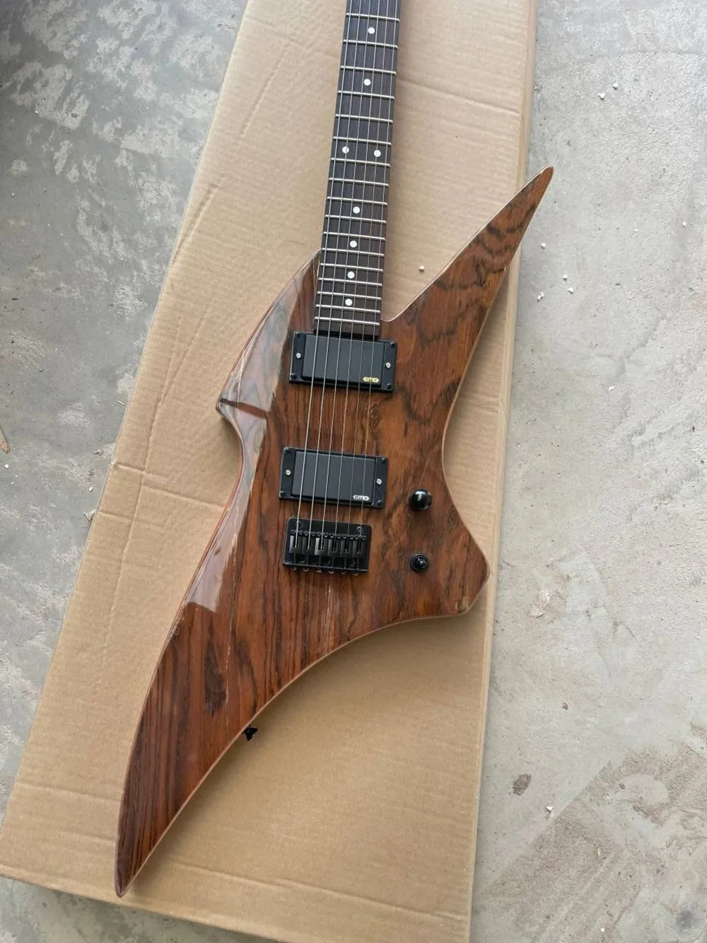 Unusual Shape 6 Strings Electric Guitar with Rosewood Fretboard Black Hardware, Provide Customized Service
