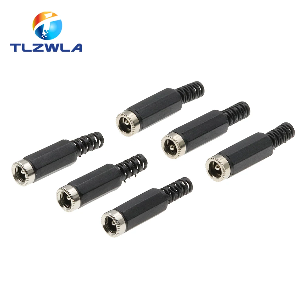 10PCS Female DC Power Jack Plugs Socket Adapter Connector 2.1/2.5mm x 5.5mm For Socket Repairs Tool 5.5*2.1mm 5.5*2.5mm