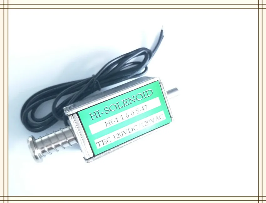 1160S-47 DC120V/AC220V DC12V DC48V 10mm Stroke 16kg Push Type Linear Solenoid Electromagnet