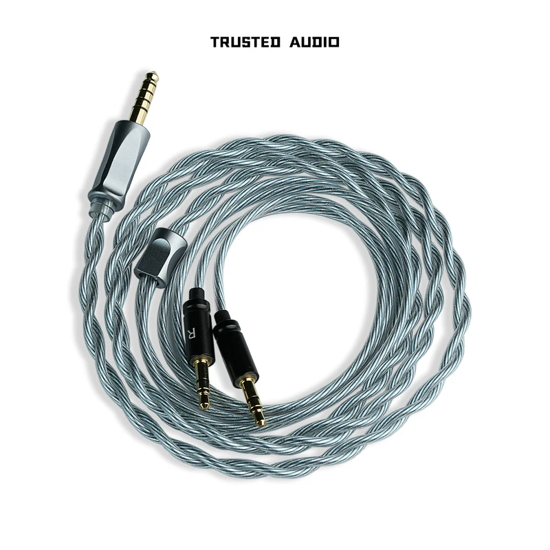 Cabo de atualização duplo balanceado 3,5mm para 4,4mm fones Sennheiser