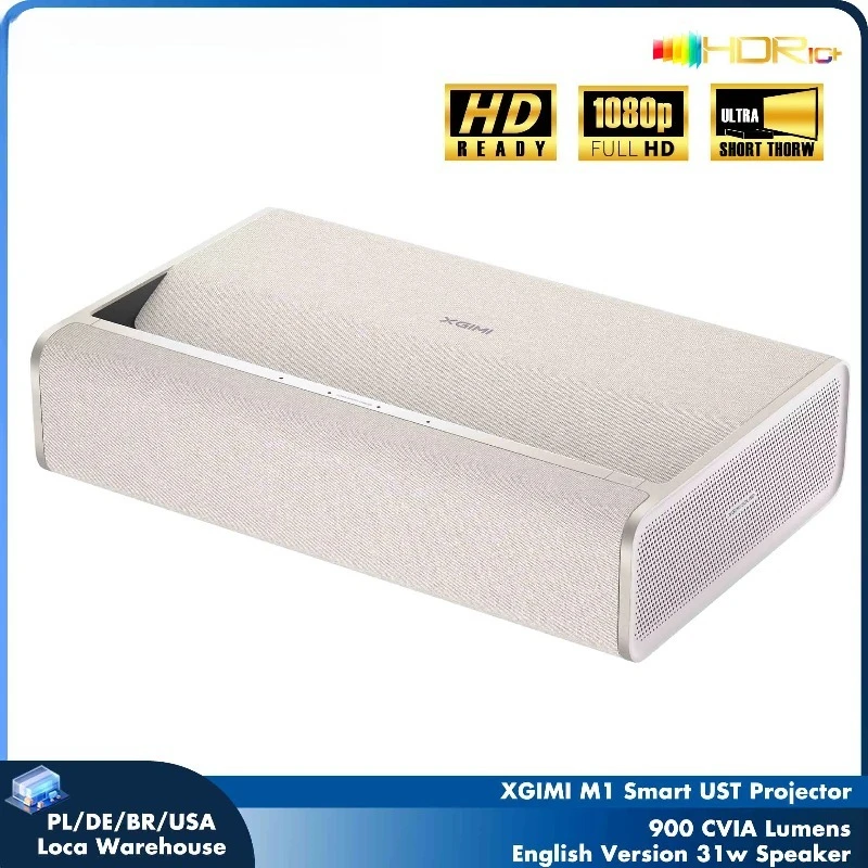 UST Projector 1080p FHD 4K Support Smart Android Wifi Projector 900CVIA Lumens Ultra Short Throw Projector