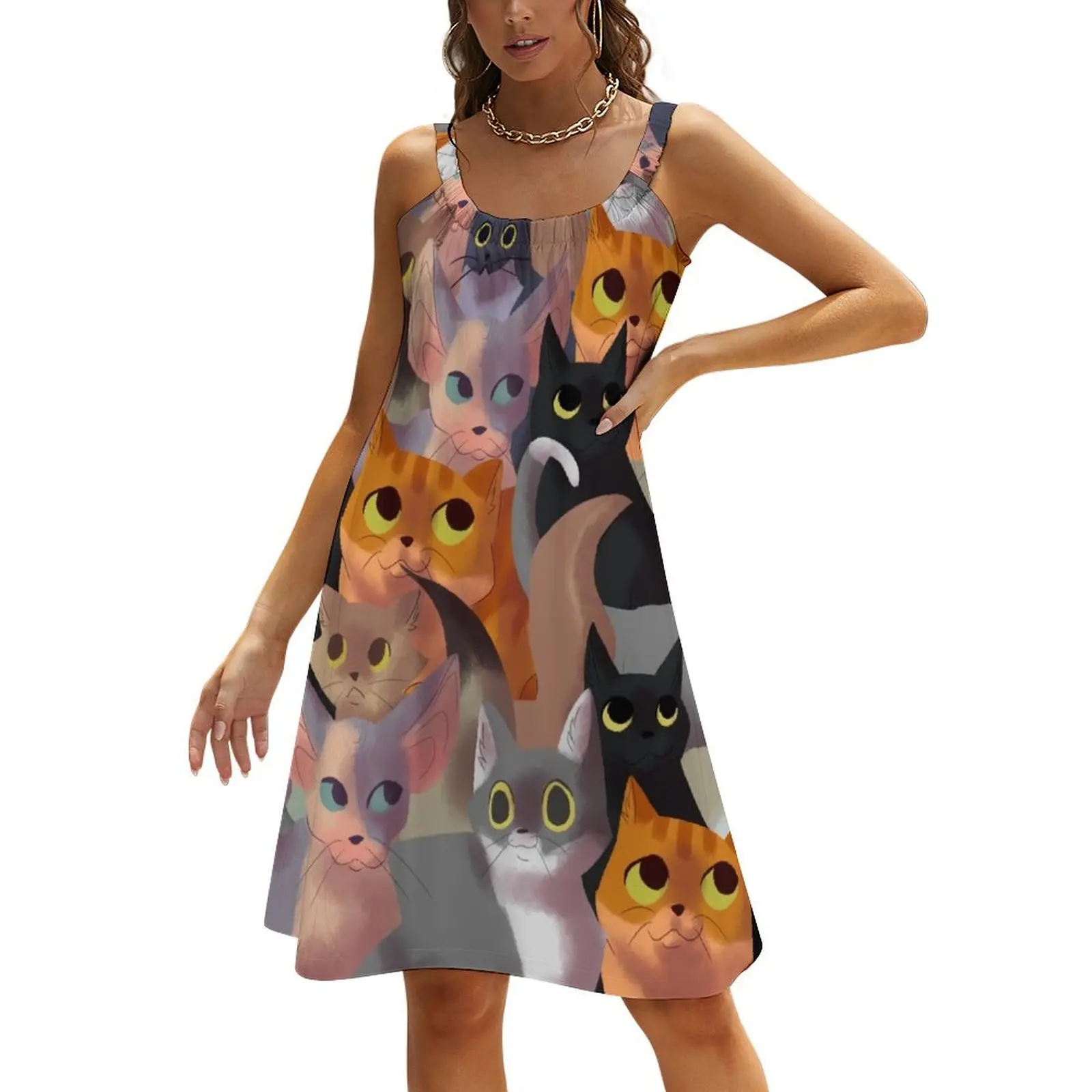 

Lotsa cats Beach Sling Skirt women's clothing trend 2024 Women long dress Women's summer long dress clothes for women